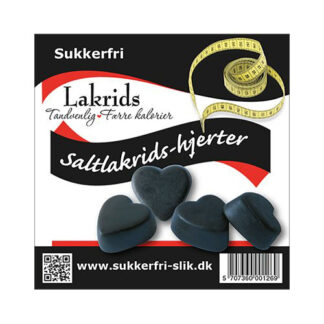 Sukkerfri Lakridshjerter salt - glutenfri