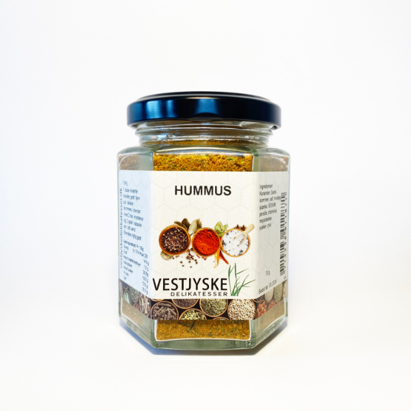Hummus krydderi fra Vestjyske Delikatesser