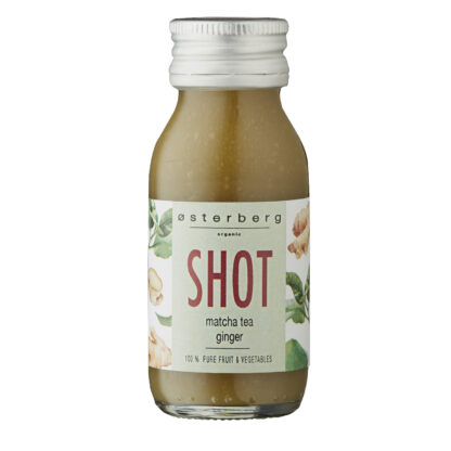 Ingefærshot med matcha te