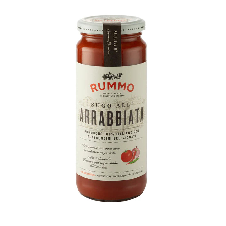 Brug Arrabbiata pastasauce - Rummo til en forbedret oplevelse