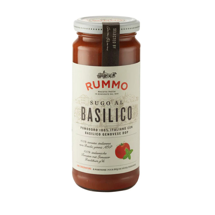 Brug Basilico pastasauce - Rummo til en forbedret oplevelse