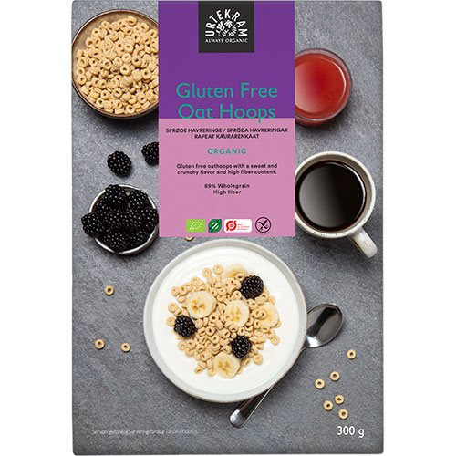 Glutenfri Oat Hoops Urtekram Obs Bedst Før