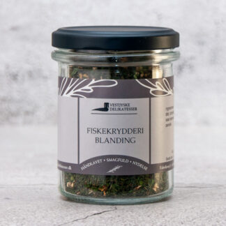 Vestjyske fiskekrydderiblanding Fiskekrydderi blanding fra Vestjyske Delikatesser