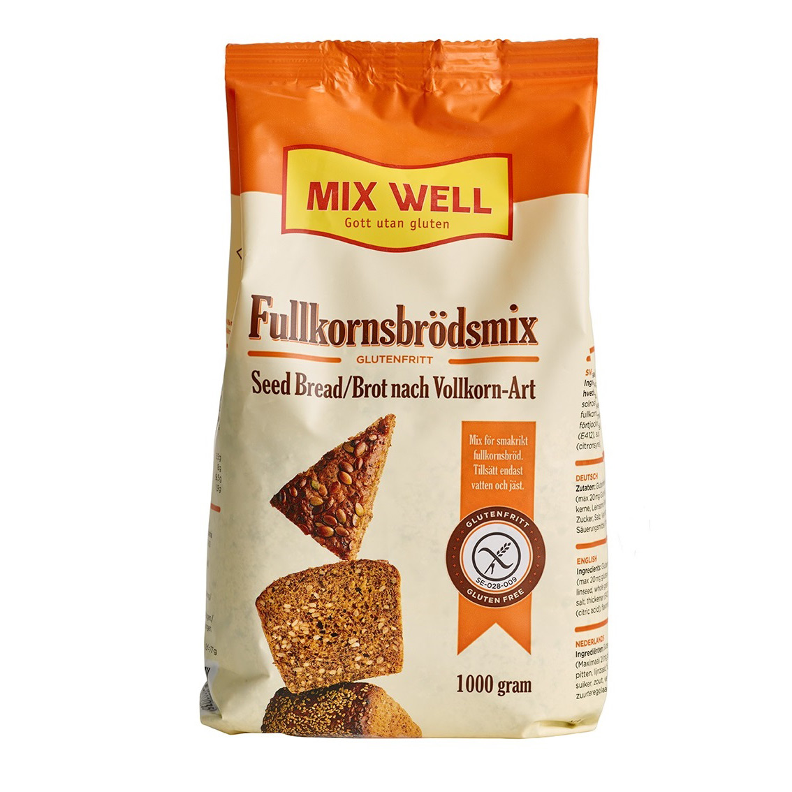 Mix Well 204 glutenfri fuldkornsbrød melblanding Glutenfri fuldkornbrød melmix