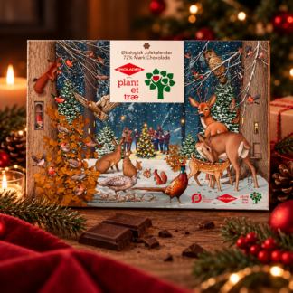 Mørk chokolade julekalender, glutenfri og økologisk