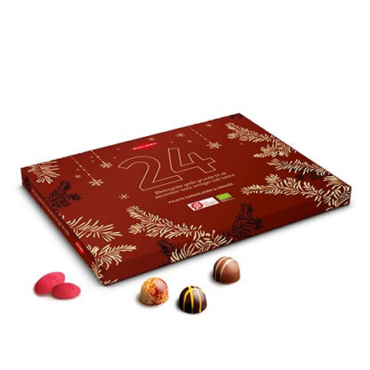 Fyld chokolade julekalender, glutenfri og økologisk