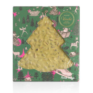 Hvid chokolade juletræ med pistacie