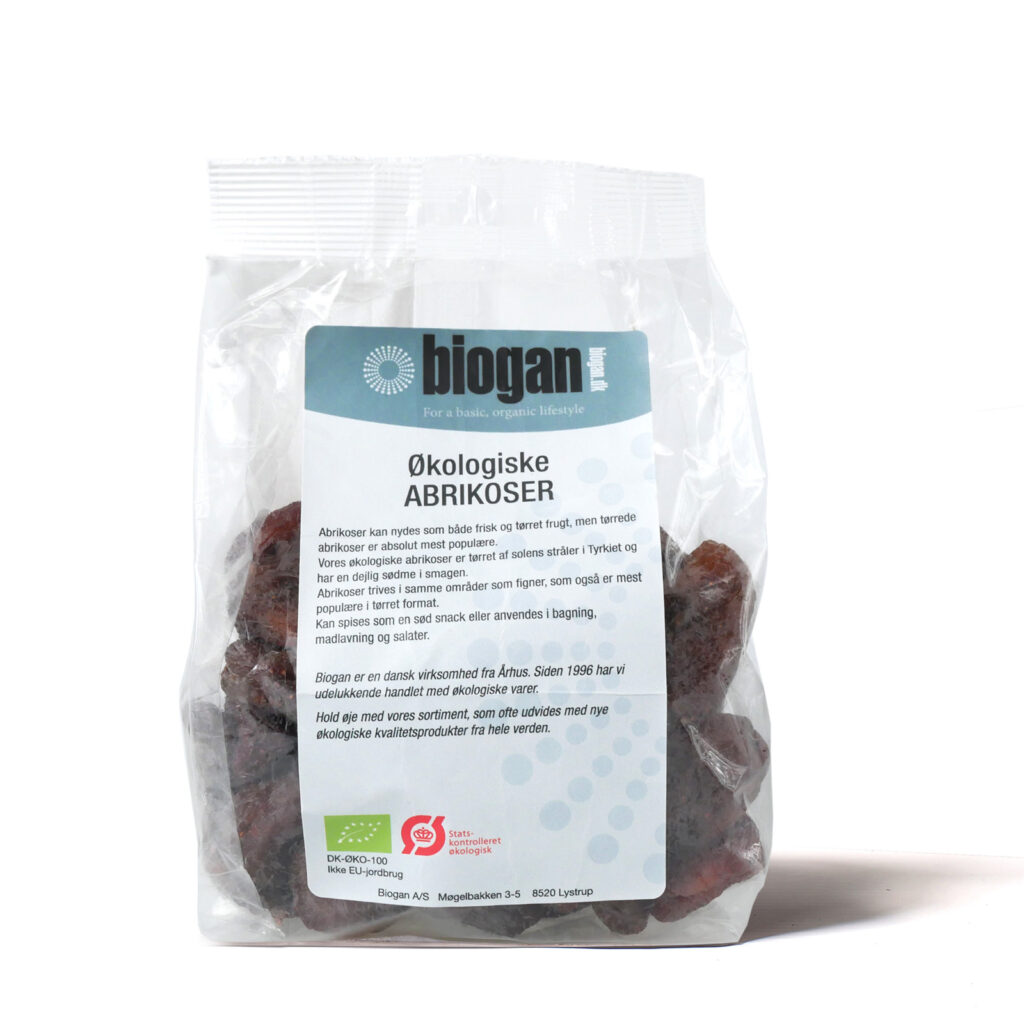 Økologiske abrikoser 500 gram