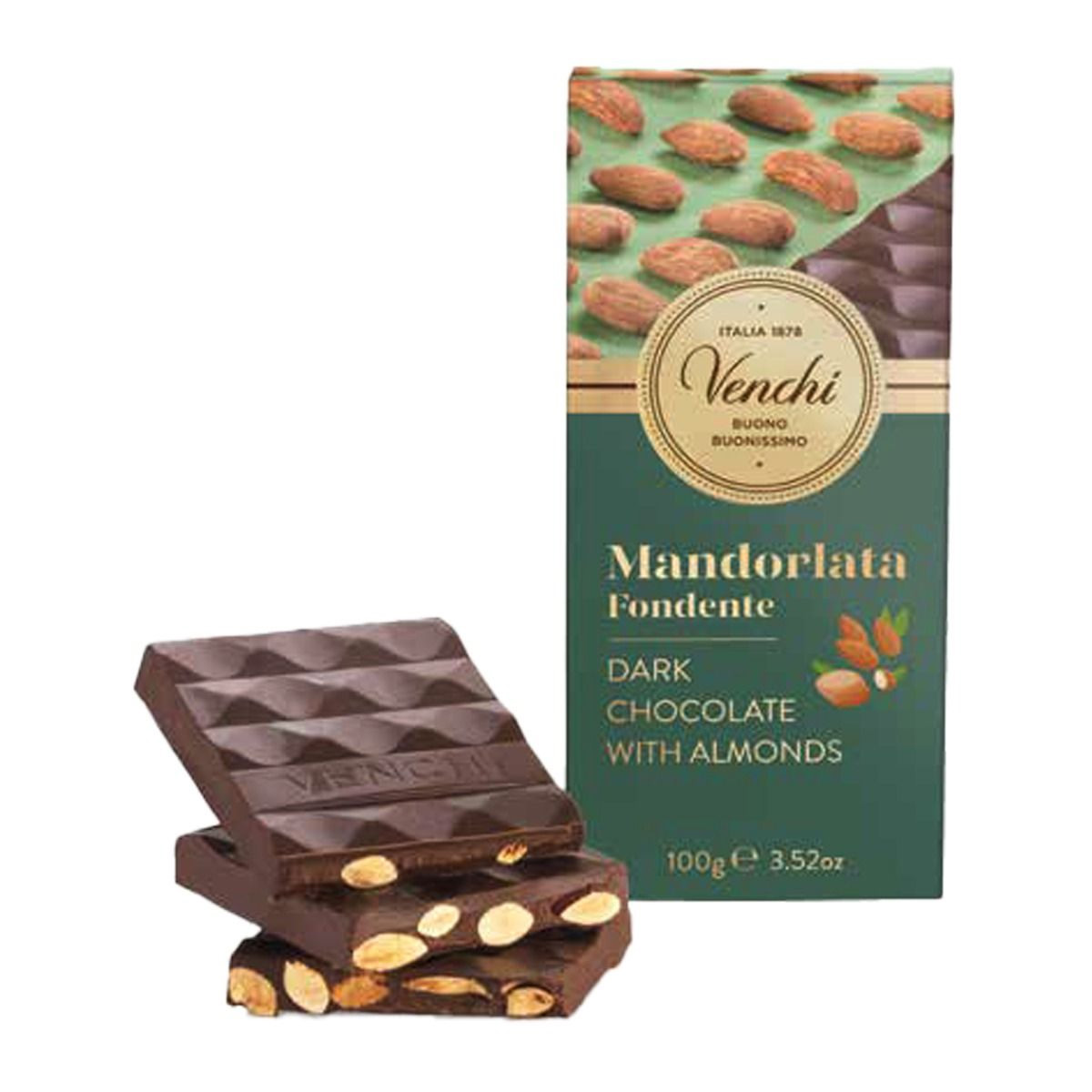 Mørk Chokoladebar Med Mandler Venchi