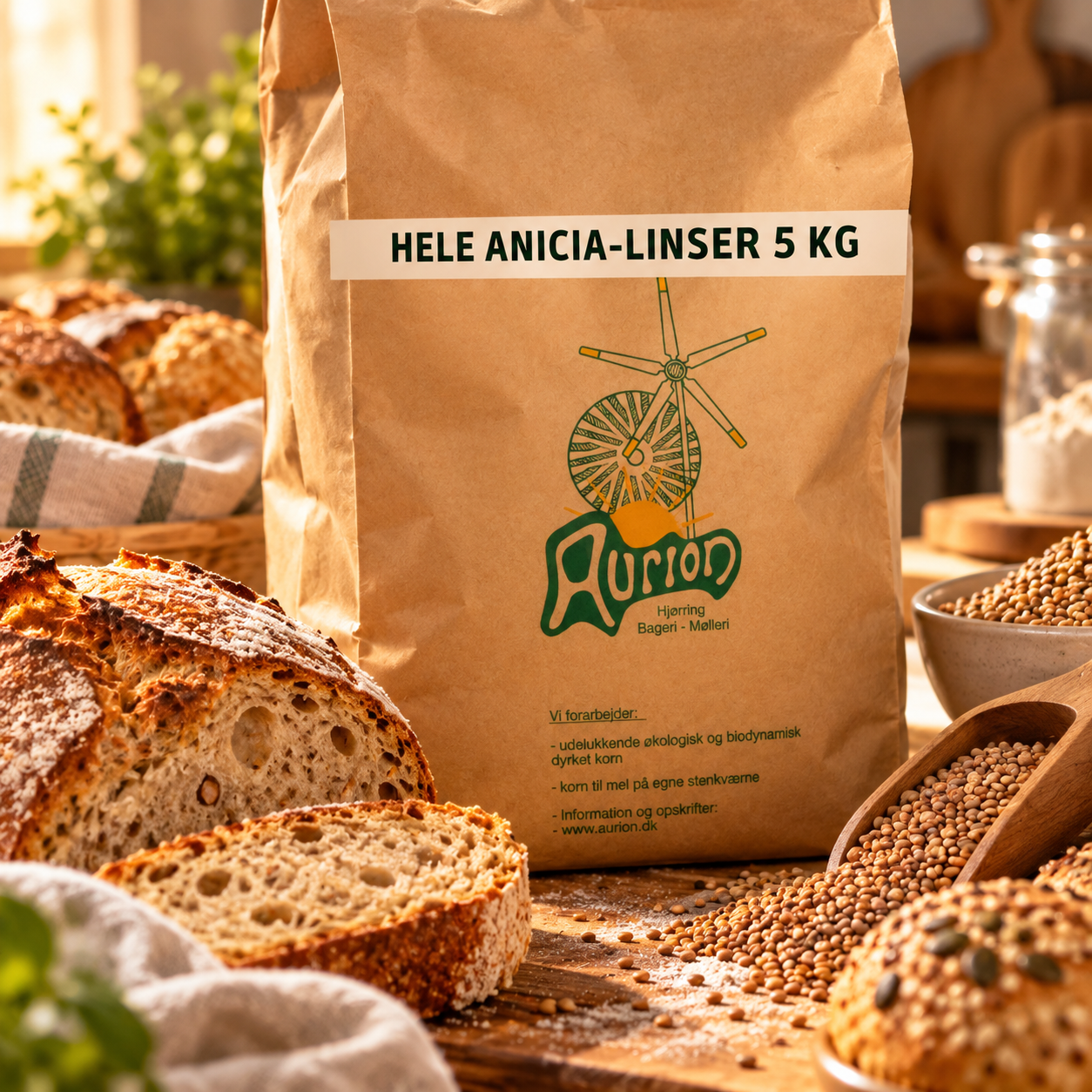 Danske økologiske Anicia linser 5 kg