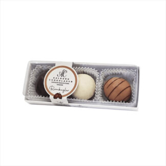 Glutenfri trøffel romkugler, 3 stk, Aalborg Chokoladen