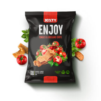 Grøntsagschips med tomat og oregano