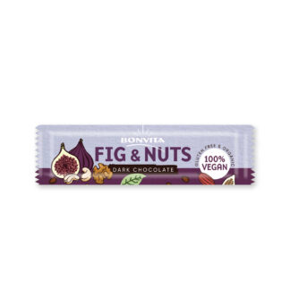 Figen- og nøddebar med mørk chokolade øko, vegan og glutenfri