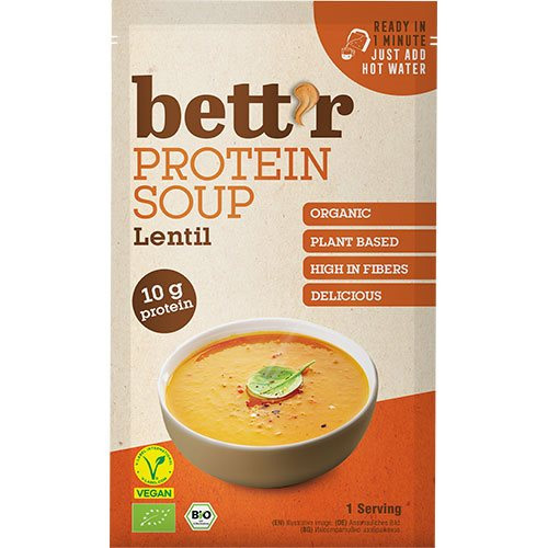 Proteinsuppe med linser, Ékologisk, glutenfri og vegansk