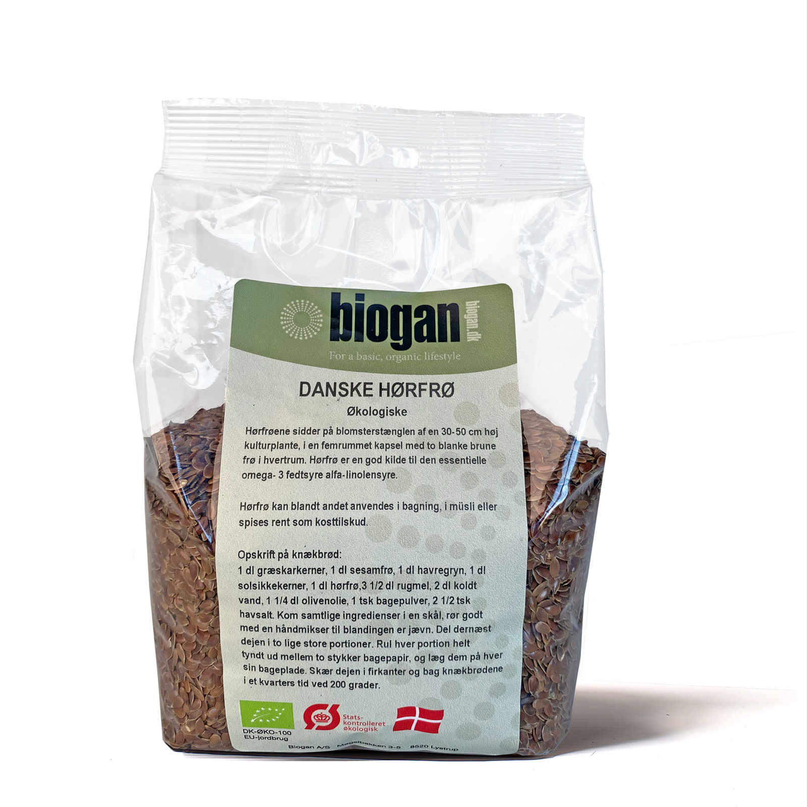 Danske økologisk hørfrø fra Biogan Biogan hørfrø