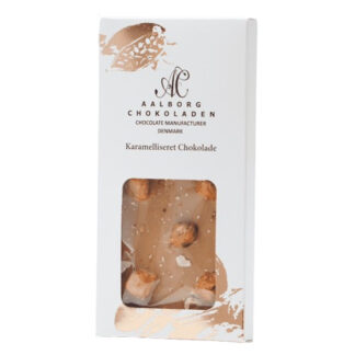 Karamelliseret chokolade med sukkerristede hasselnødder, Aalborg Chokoladen
