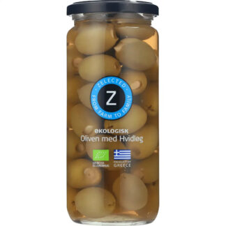 Økologiske oliven med hvidløg