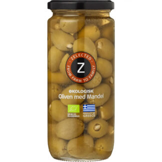 Økologiske oliven med mandler