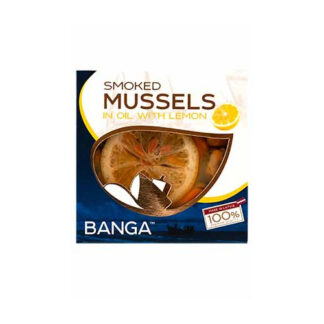 Røgede muslinger i olie med citron