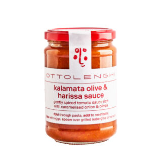 Kalamata olive & harissa sauce