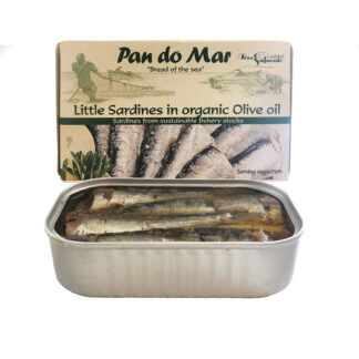 Små sardiner i økologisk olivenolie