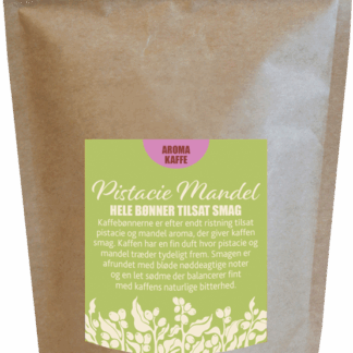Hele kaffebønner med pistacie og mandel smag