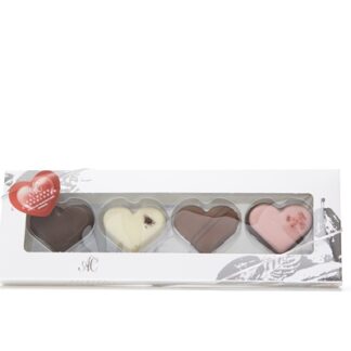 Marcipanhjerter i gaveæske