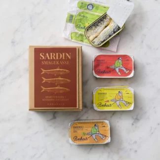 Sardinkasse_indhold Sardin smagekasse