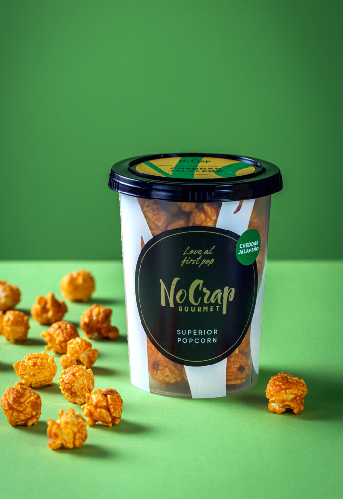 popcorn med cheddar og jalapeno - nocrap