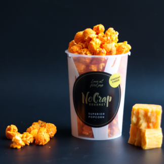 NoCrap cheddar popcorn med cheddar