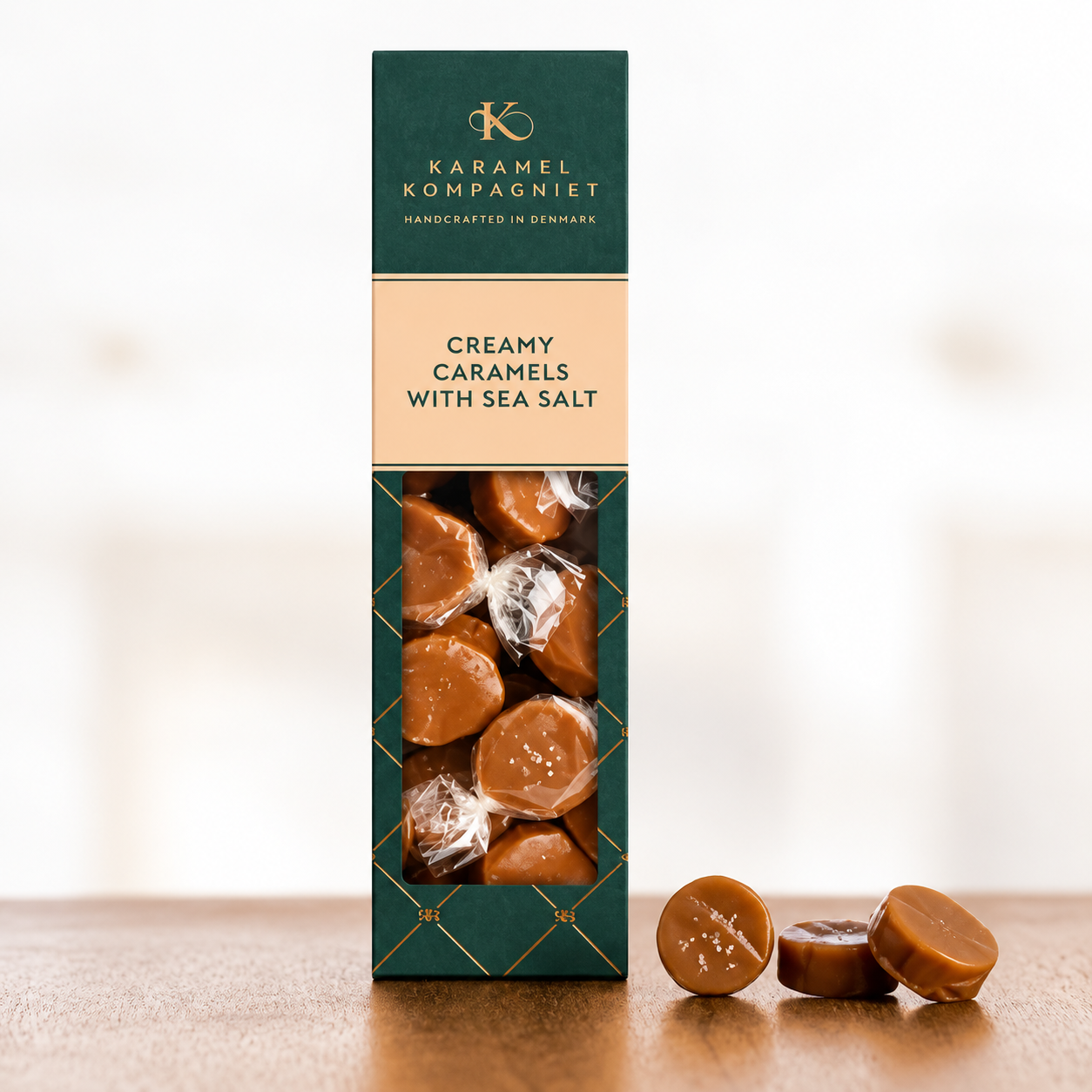 Flødekarameller med havsalt - Saltkarameller - Karamel Kompagniet