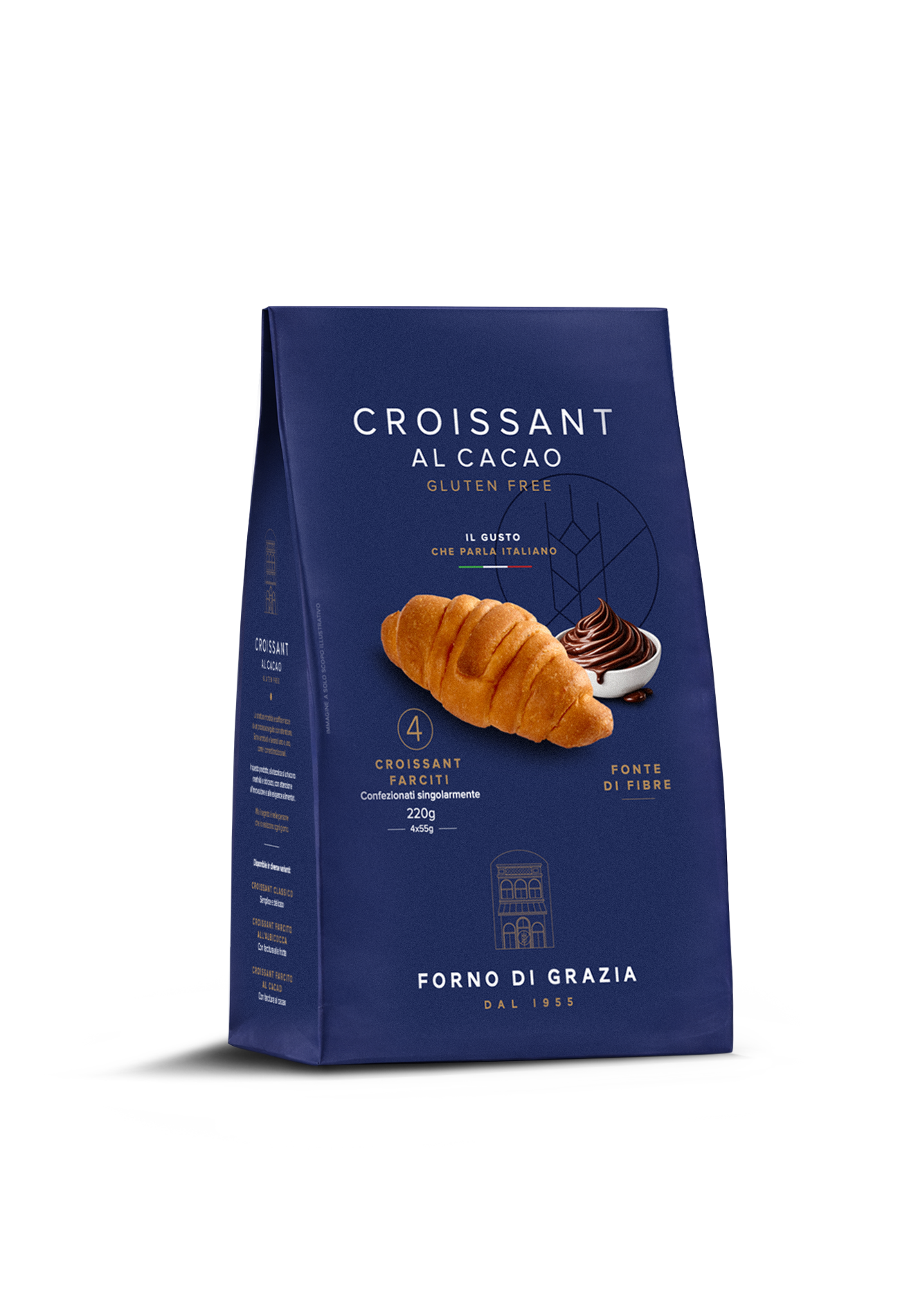 Croissant med kakaocremefyld Croissant med kakaocreme - glutenfri forni de grazia