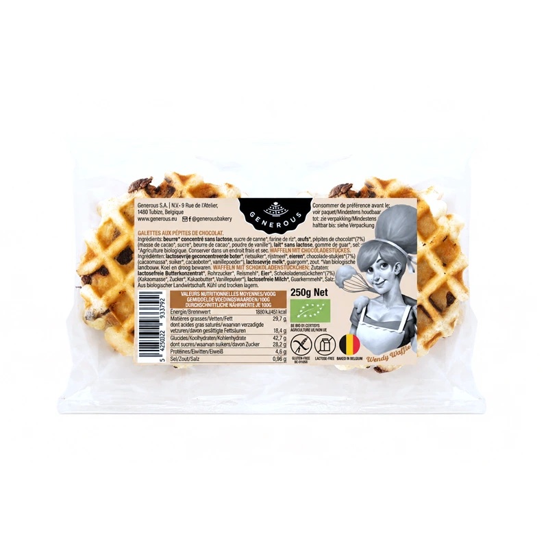 Belgiske vafler med chokoladestykker – glutenfri – generous Belgiske vafler med chokoladestykker - glutenfri - generous
