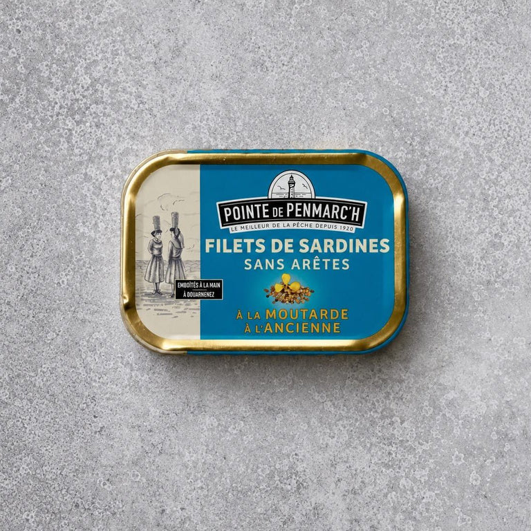 Sardinfileter med gammeldags sennep